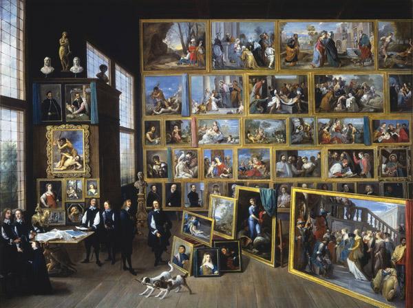    David Teniers Archduke Leopold William in his Gallery in Brussels-p